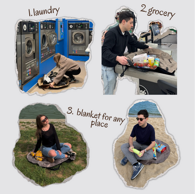 Laundry, grocery, blanket for any place