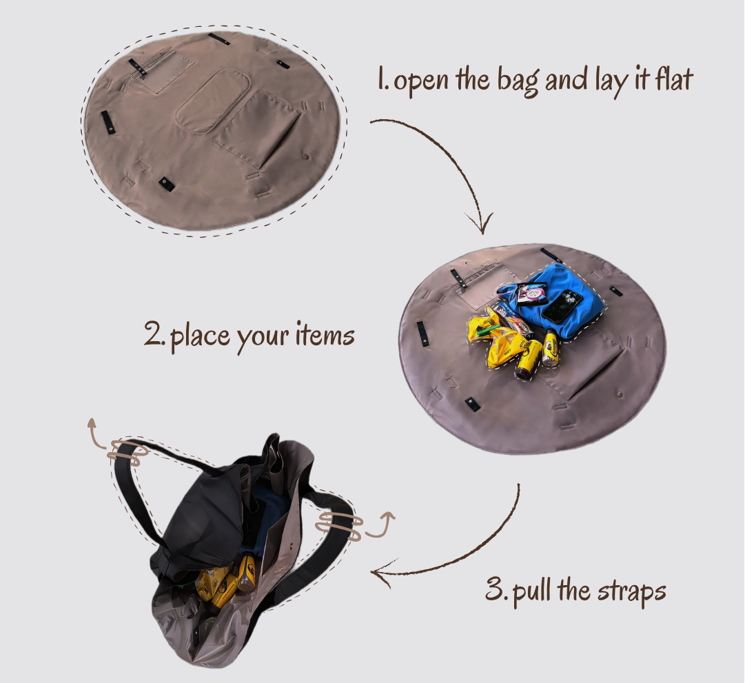 From bag to blanket in 3 steps