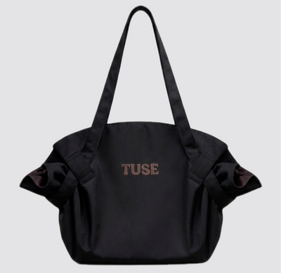 Black bag-blanket tote