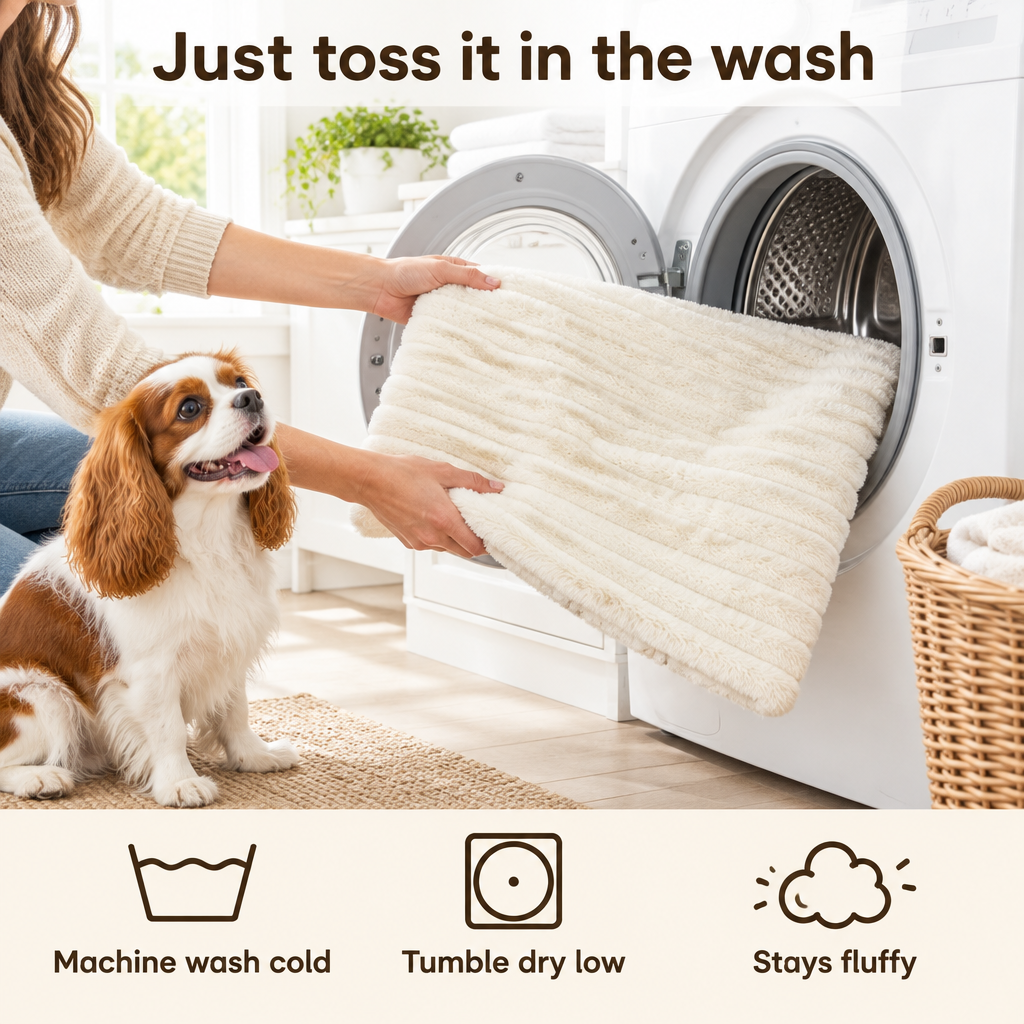 Machine washable self-warming mat